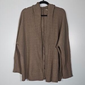 American Eagle Women's Soft Sexy Plush Waffle Knit Lounge Hoodie Olive Green M